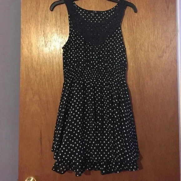 Poke A Dot Dress With Lace Bib Neck 🍉 - Picture 1 of 3